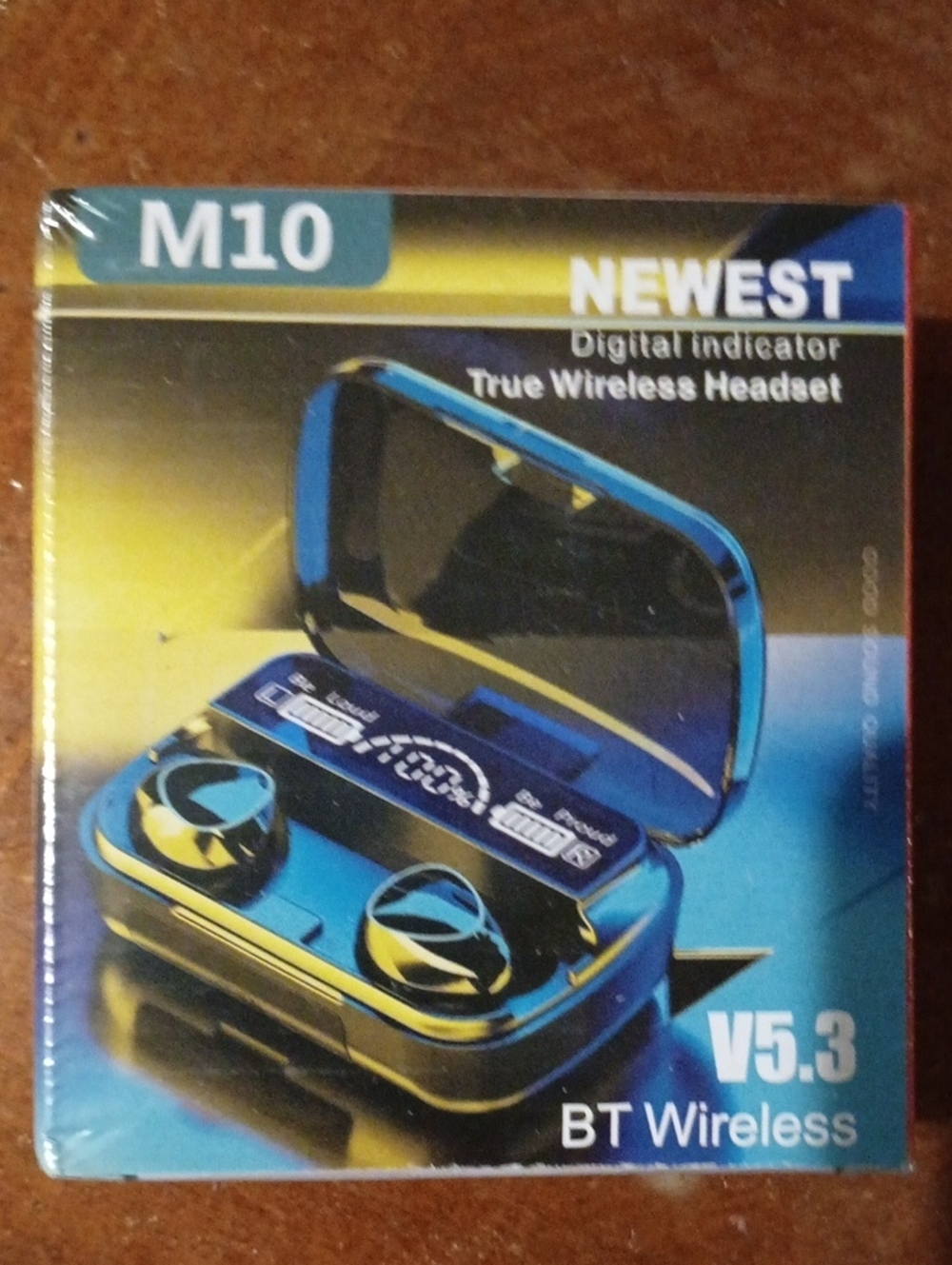 True Wireless Earbuds in Blue - Digital Indicator Bluetooth V5.3
